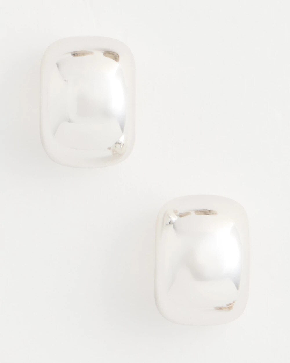 Silvertone Mini Hoop Earrings