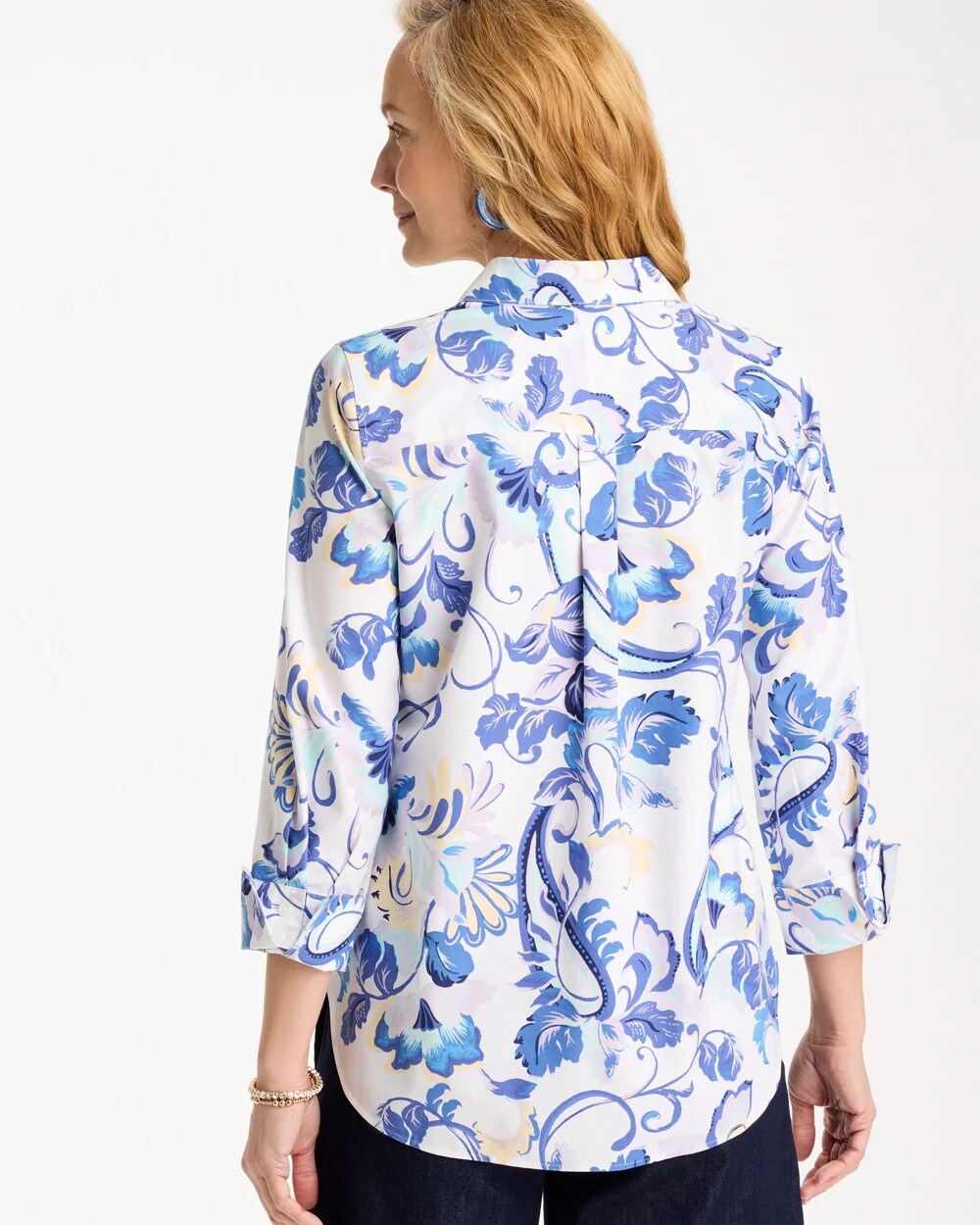 No Iron Stretch Paisley Shirt
