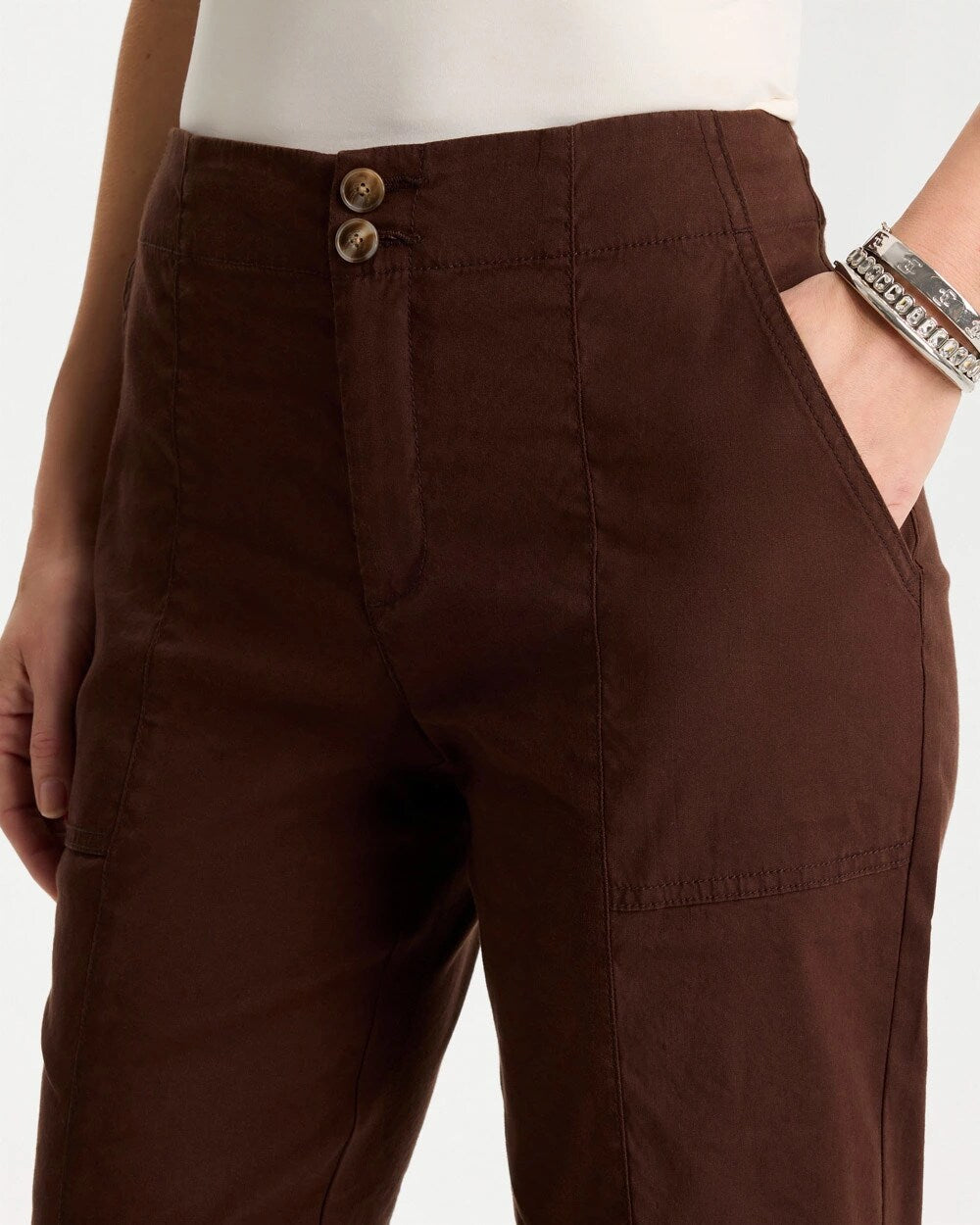 Relaxed Linen Crop Pant