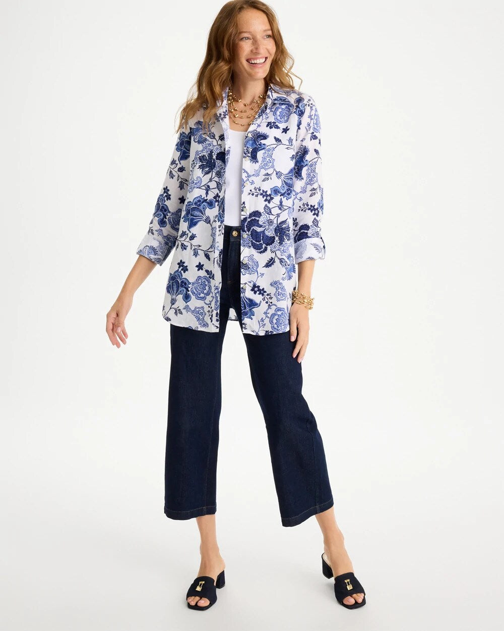 No Iron Linen Bloom Shirt