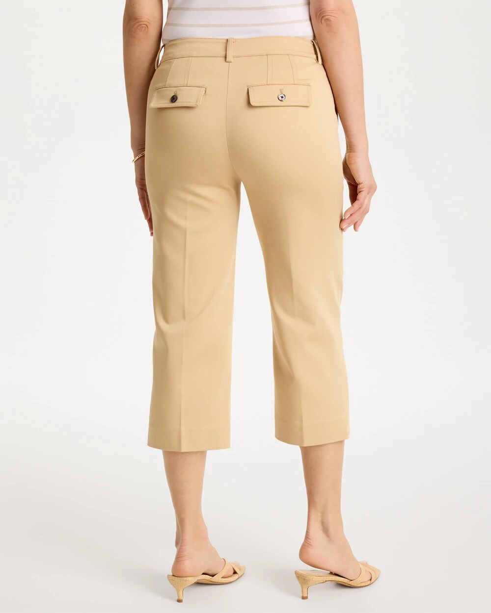 Emme Sateen Straight Capri Pants