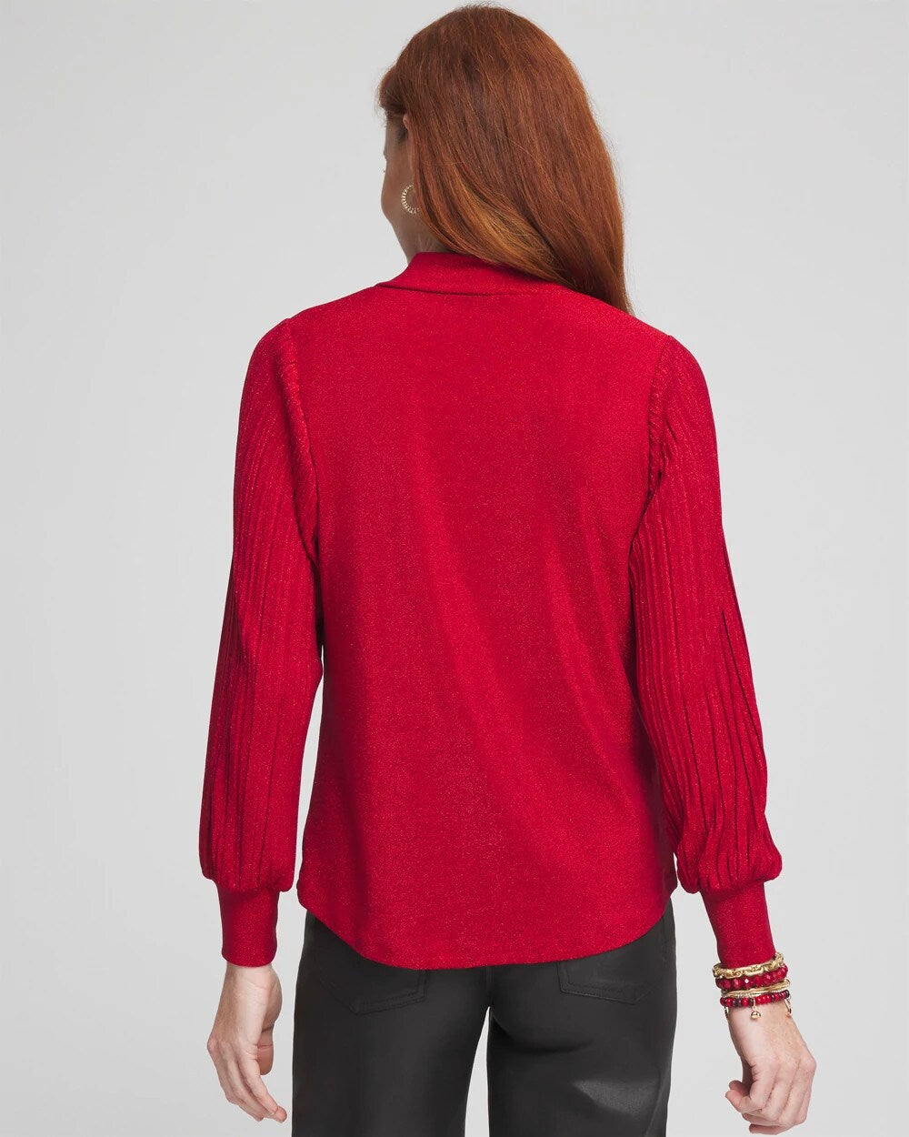Shimmer Mock-Neck Top