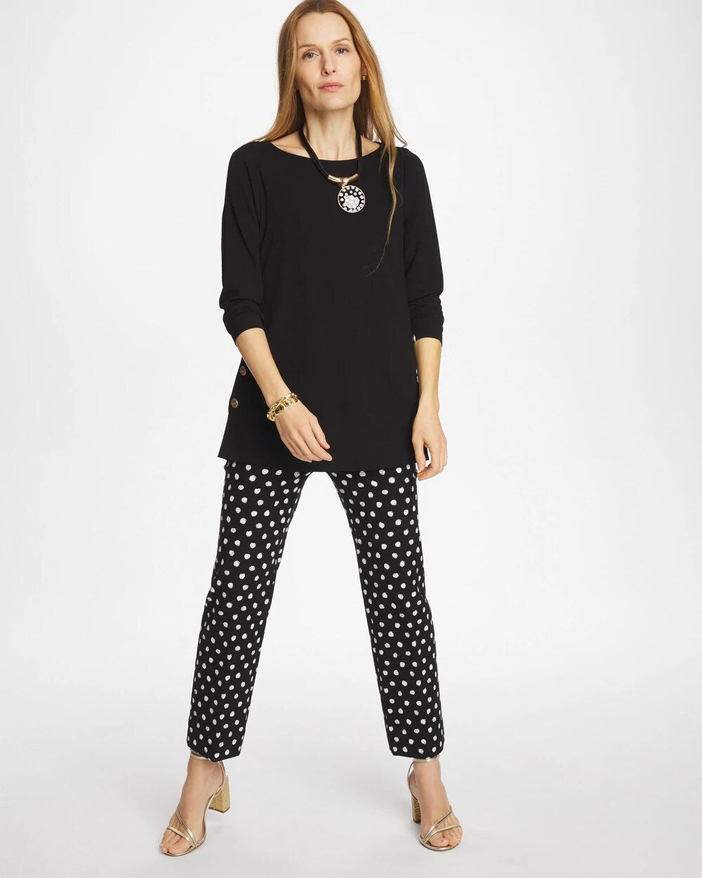 Matte Jersey Button Tunic
