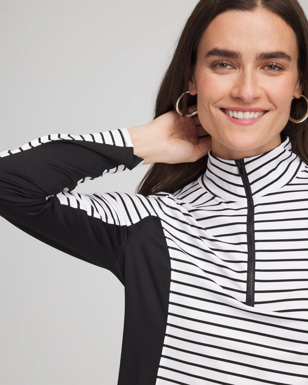 Zenergy UPF Striped Block Half Zip