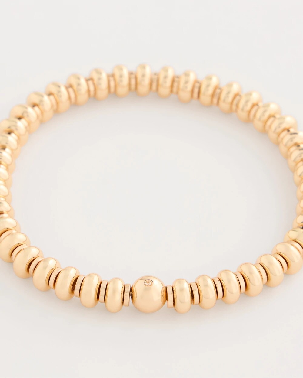 Goldtone Rounded Stretch Bracelet