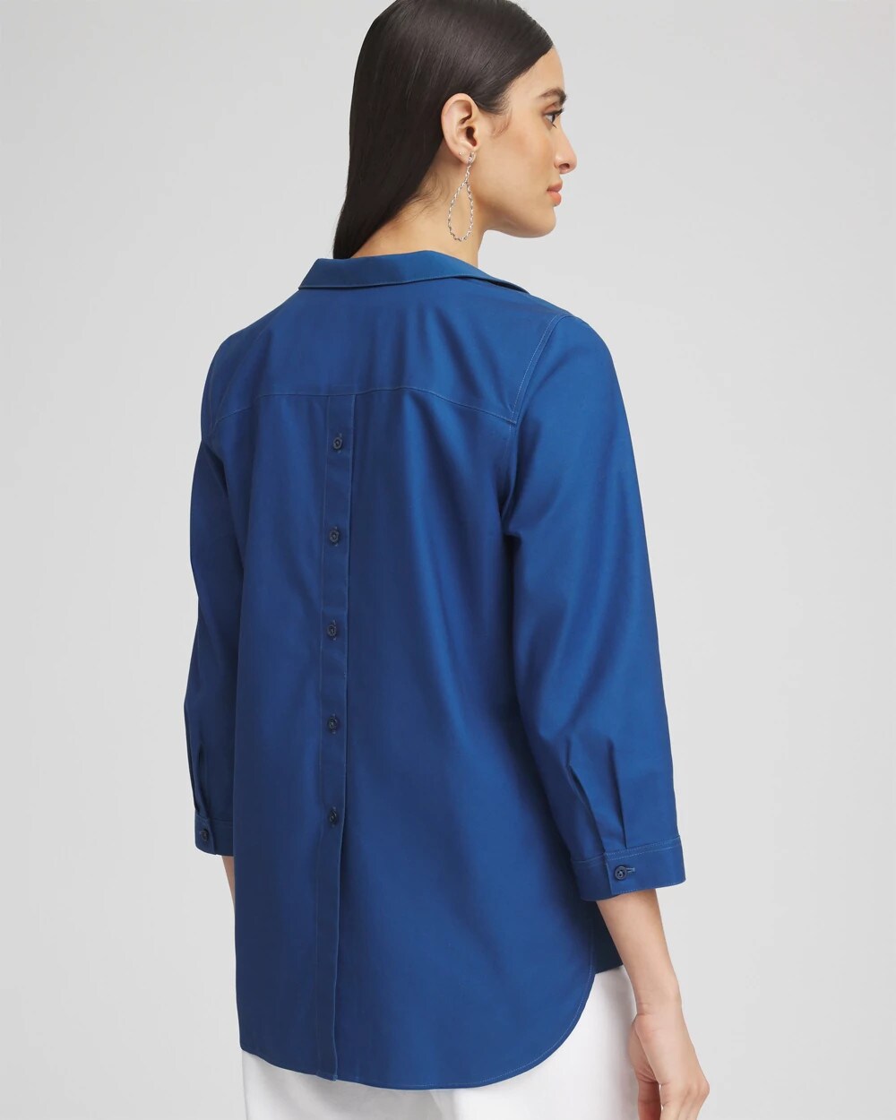 No Iron Paisley Buttonback Tunic
