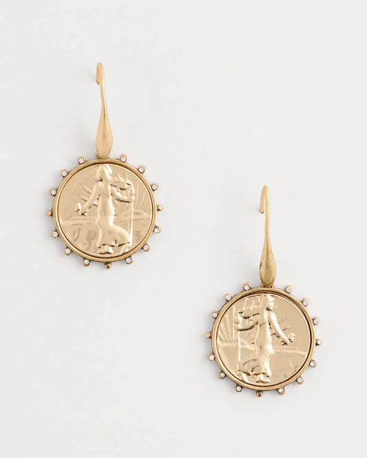 Coin Fishwire Earrings
