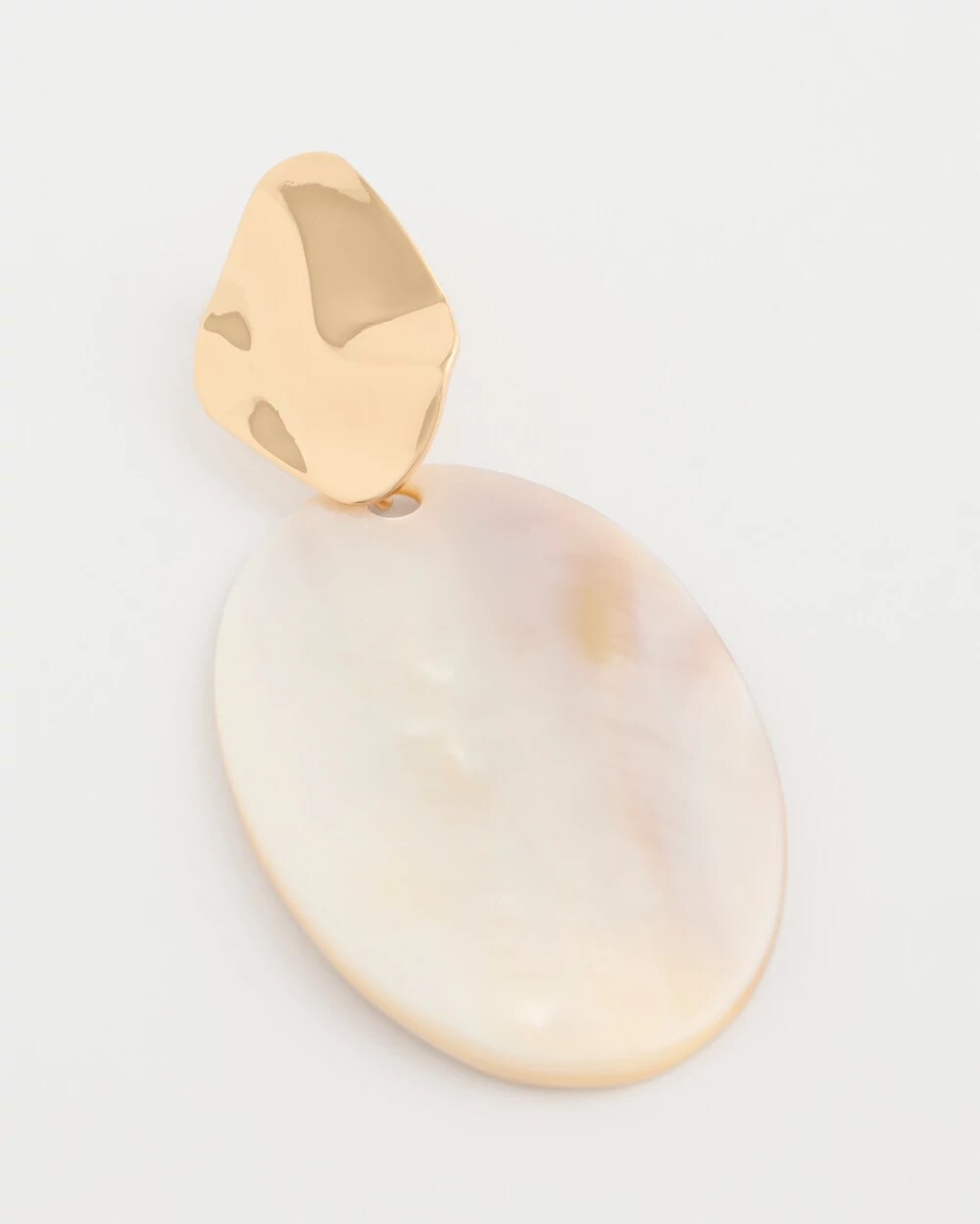 Shell Oval Drop Earrings