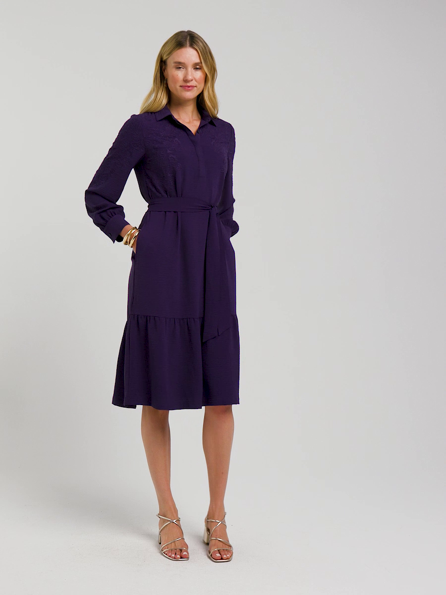 Lace Applique Knee Length Dress