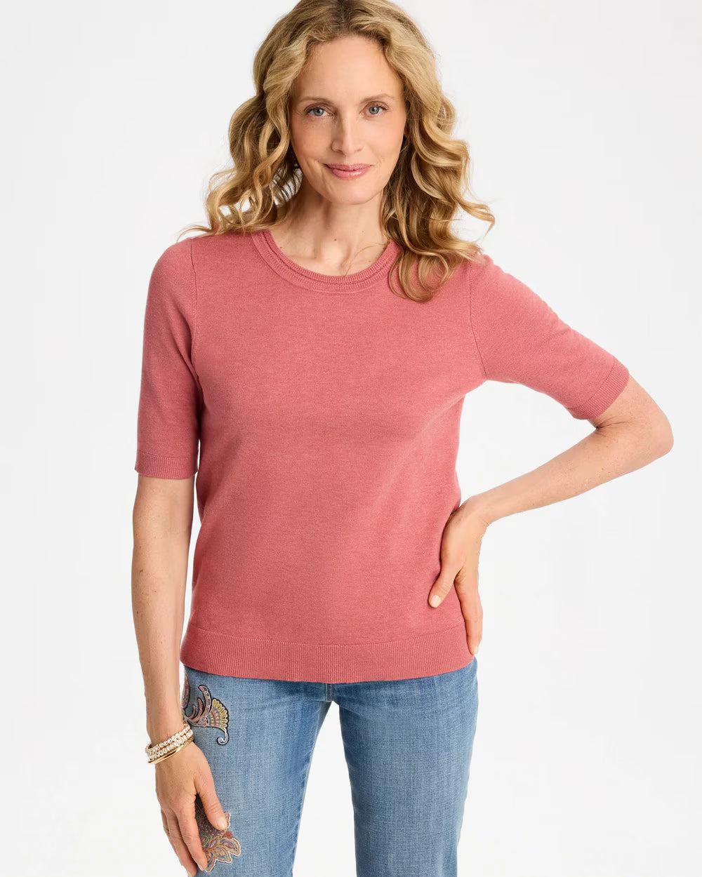Ella Short-Sleeve Sweater