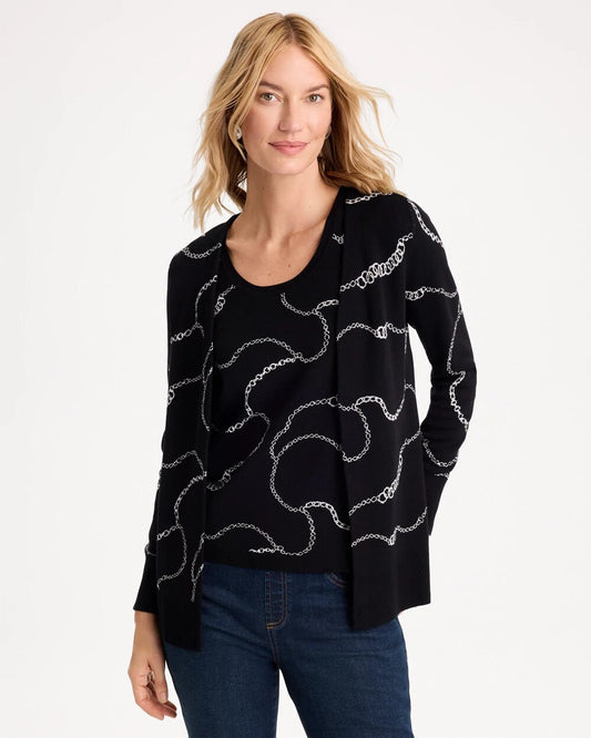 Ella Gilded Long-Sleeve Cardigan