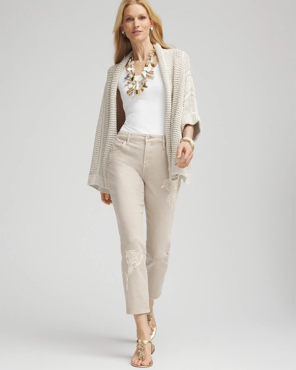 So Slimming Sequin Girlfriend Cropped Jeans