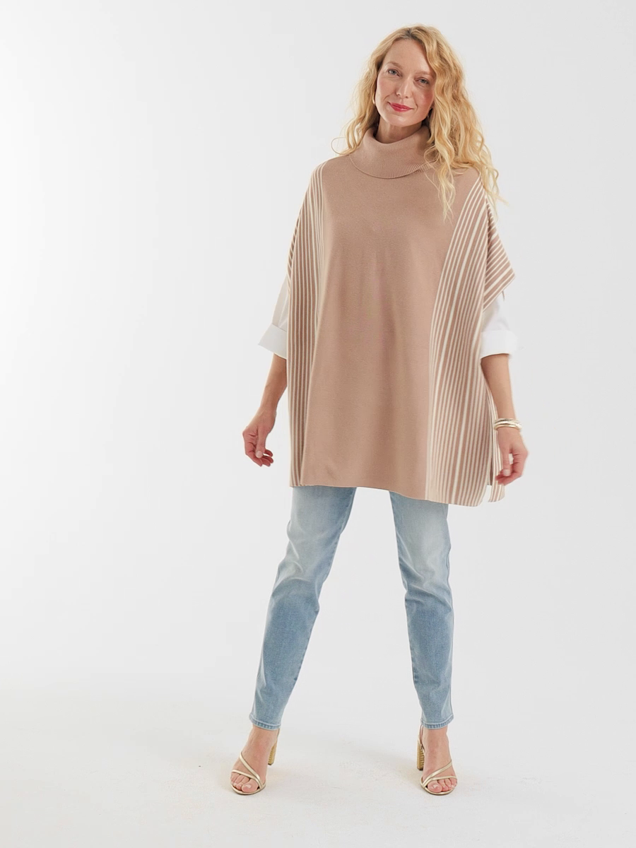 Turtleneck Sweater Poncho