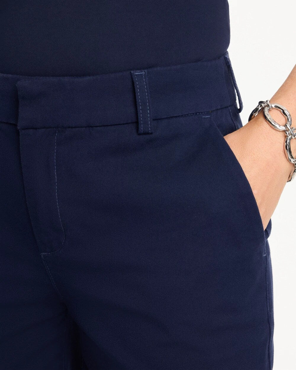 Relaxed Boyfriend Chino Crop Pants