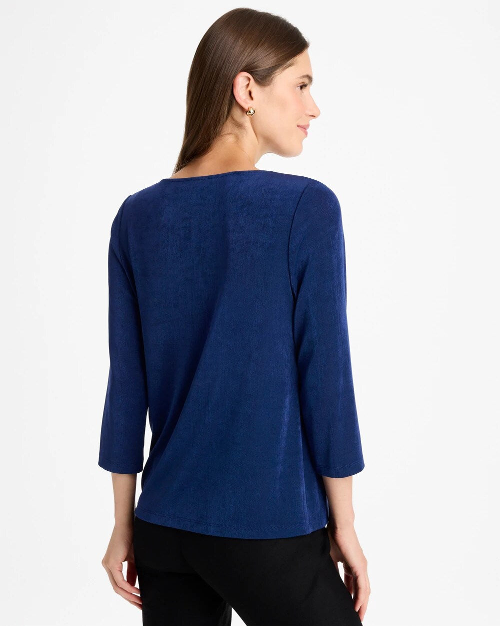 Travelers Embellished V-Neck Top