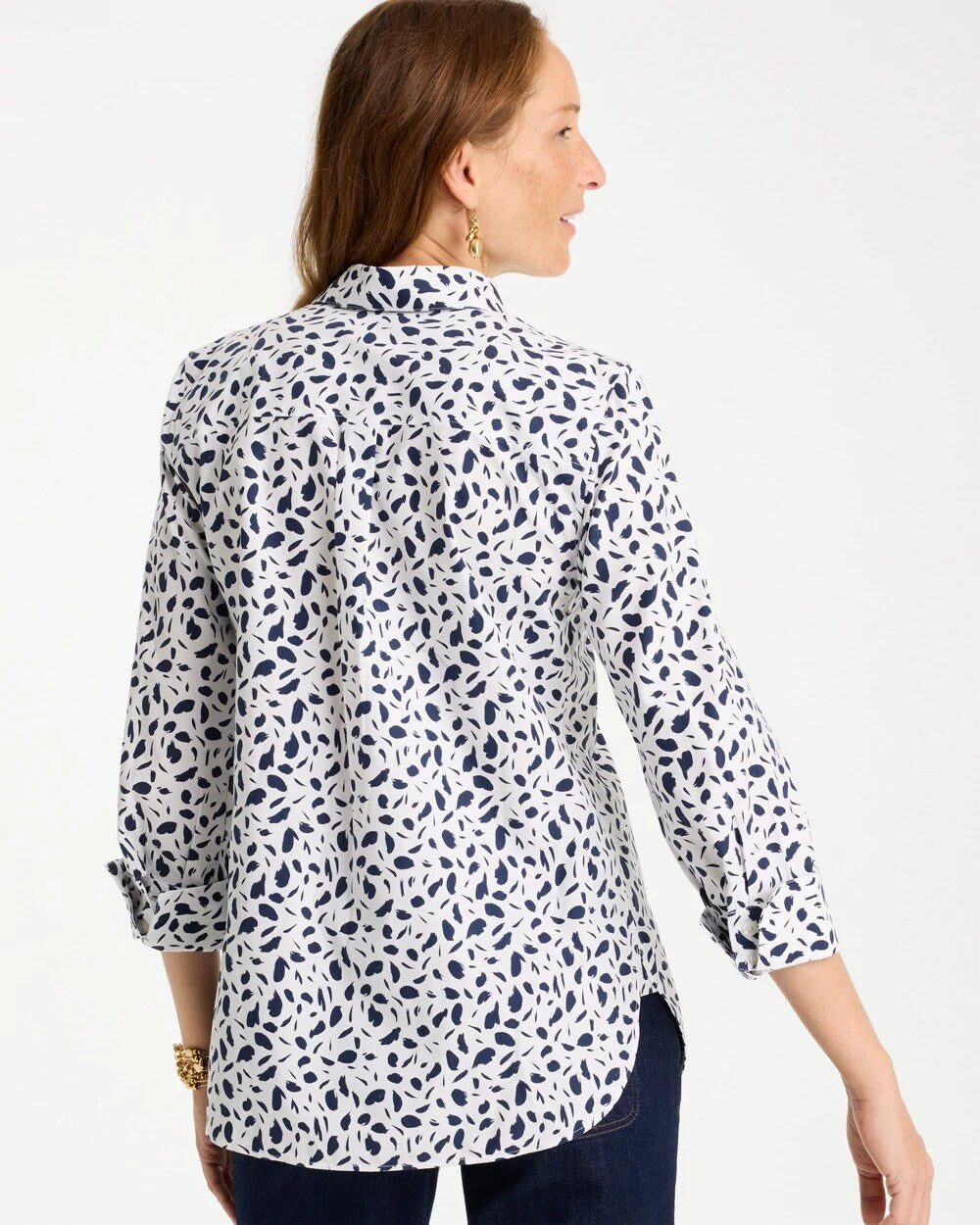 No Iron Stretch Printed Shirt