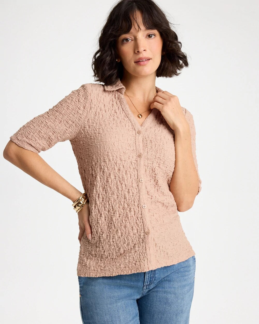 Textured Camp Tee