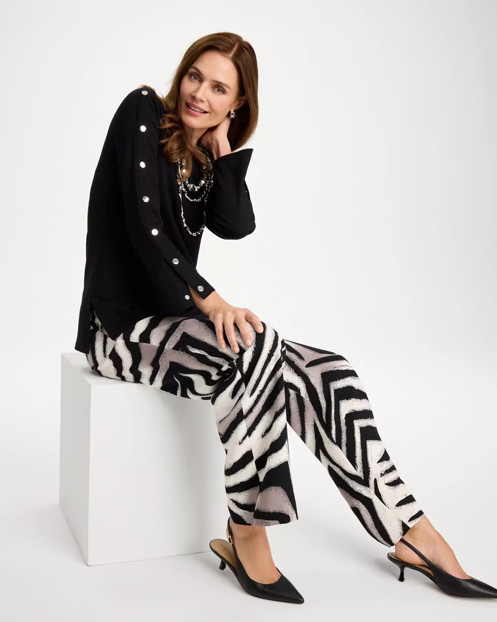Ponte Button Sleeve Tunic
