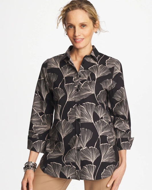 No Iron Stretch Ginkgo Glory Shirt