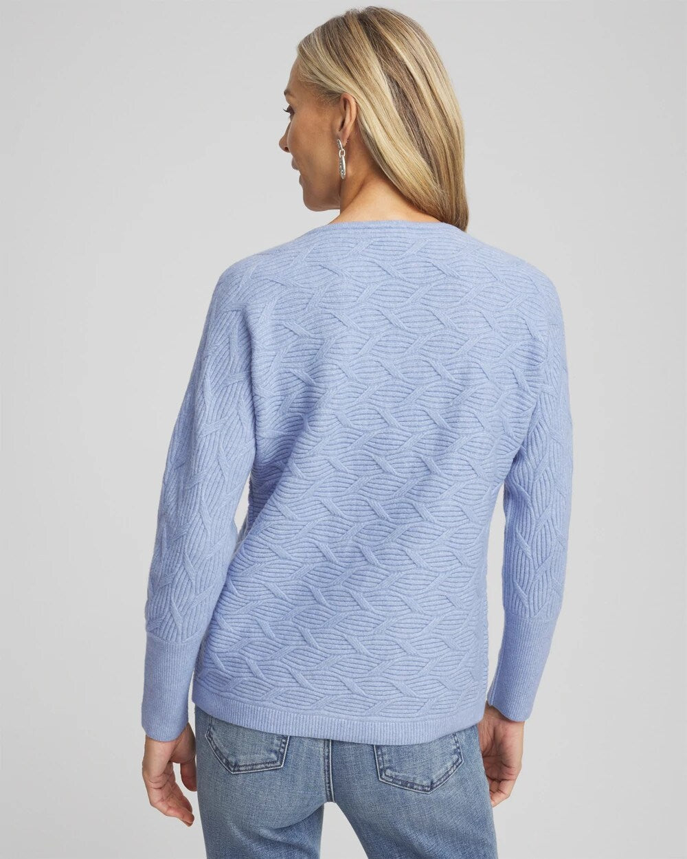 V-Neck Cable-knit Pullover Sweater