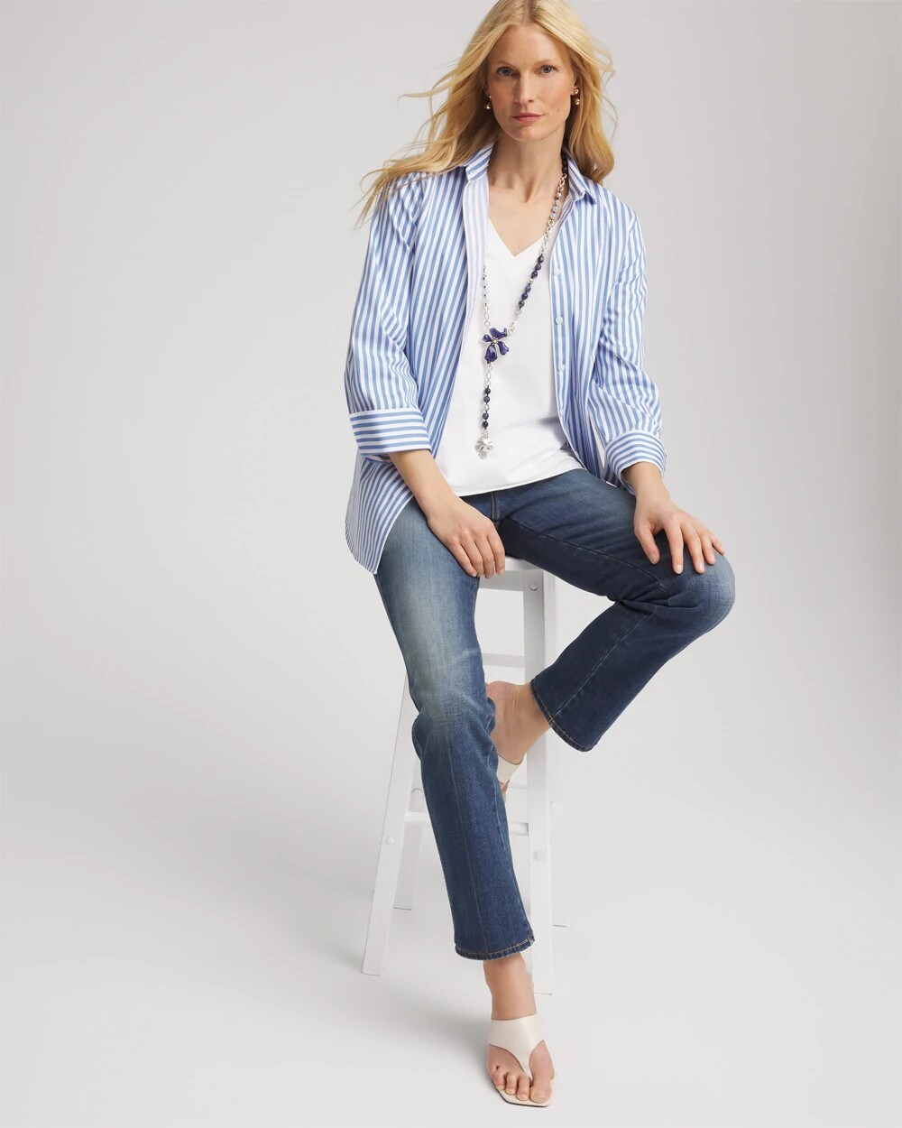 Cotton Stretch 3/4 Sleeve Tee