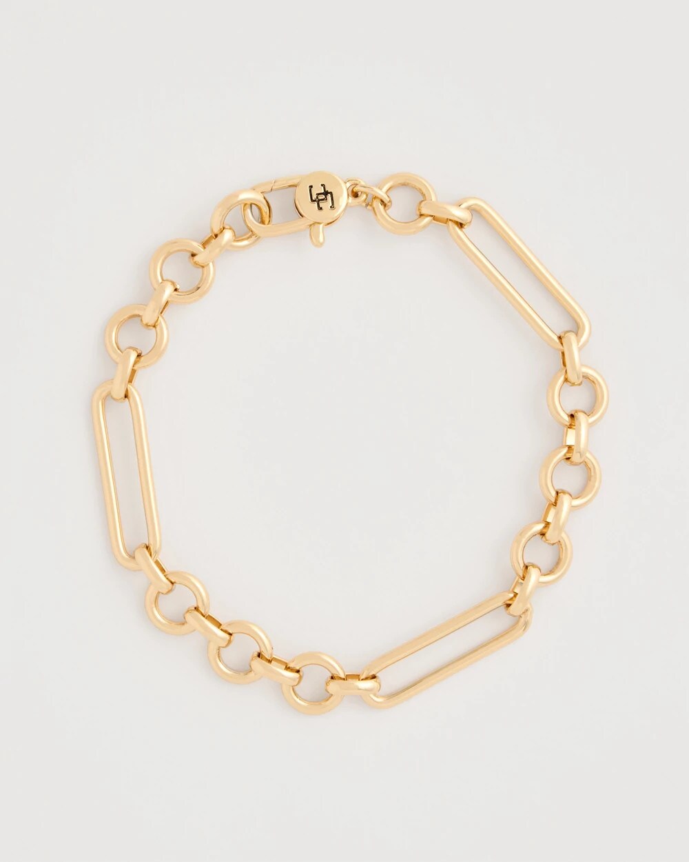 Shiny Goldtone Novelty Charm Bracelet