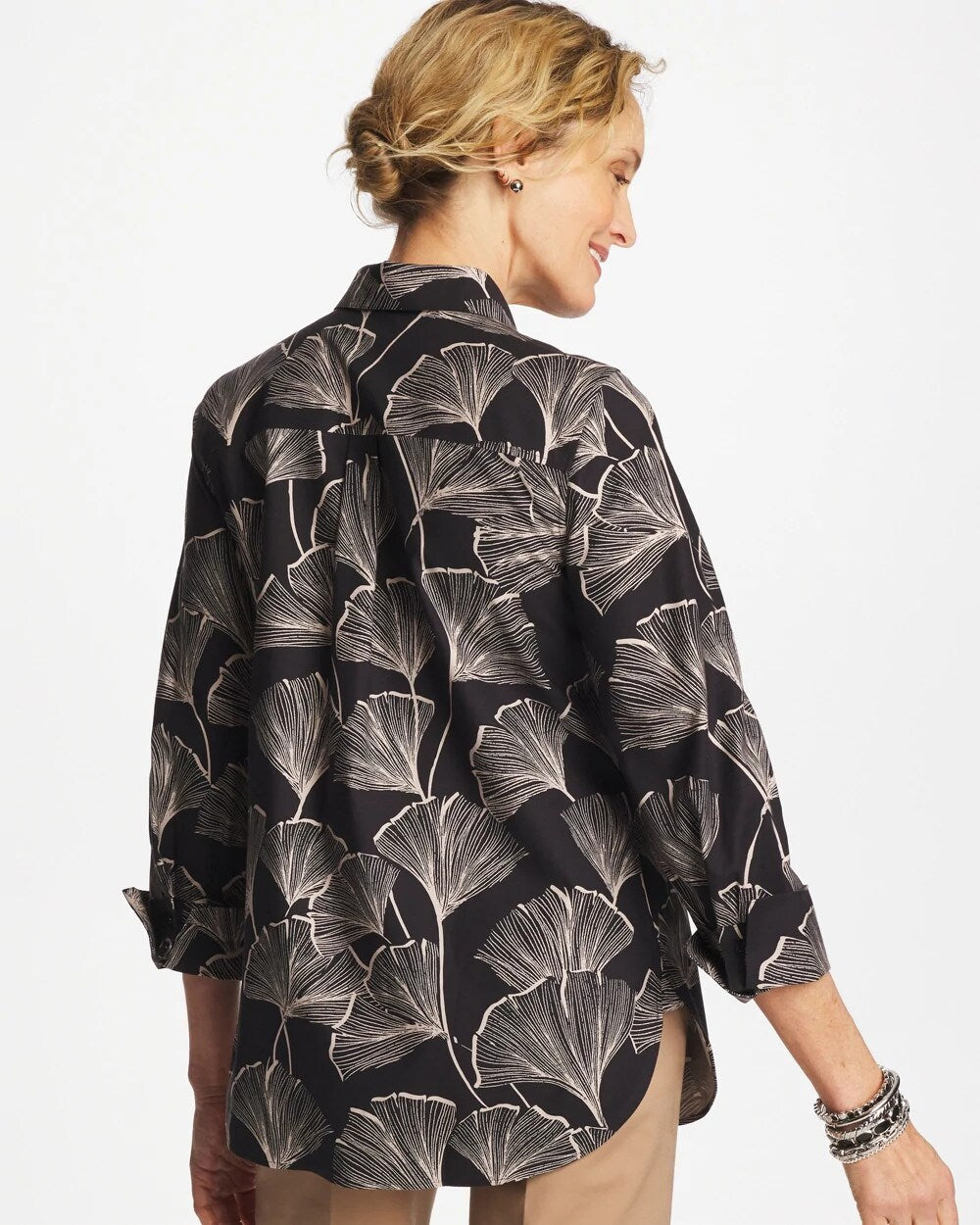 No Iron Stretch Ginkgo Glory Shirt