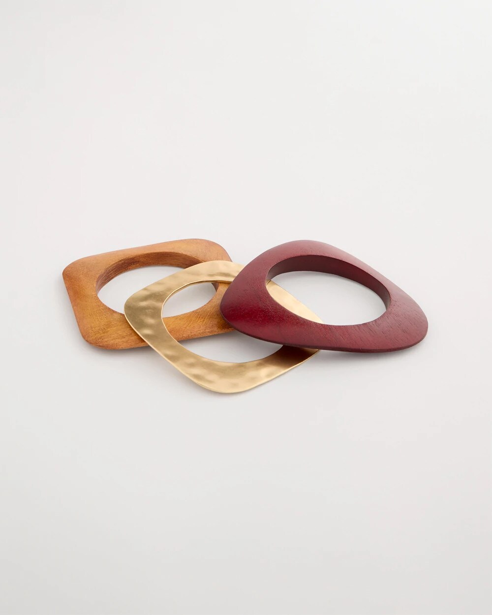 Asymmetrical Bangle Set of Three