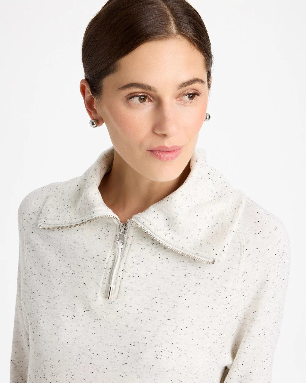 Zenergy Soft Flecked Half-Zip Top