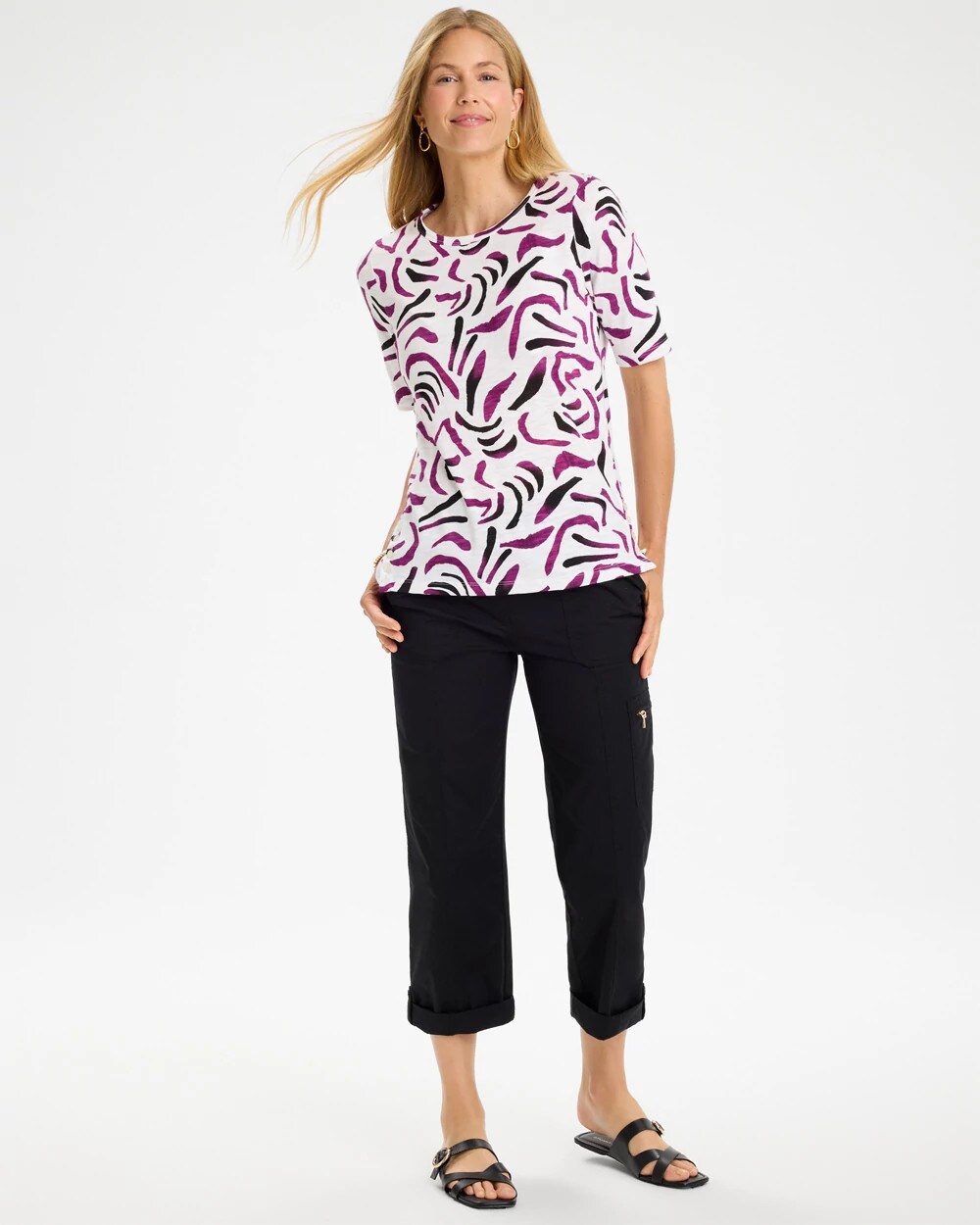 Island Cotton Slub Crewneck Button Tee