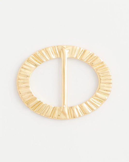 Goldtone Crinkle Scarf Ring