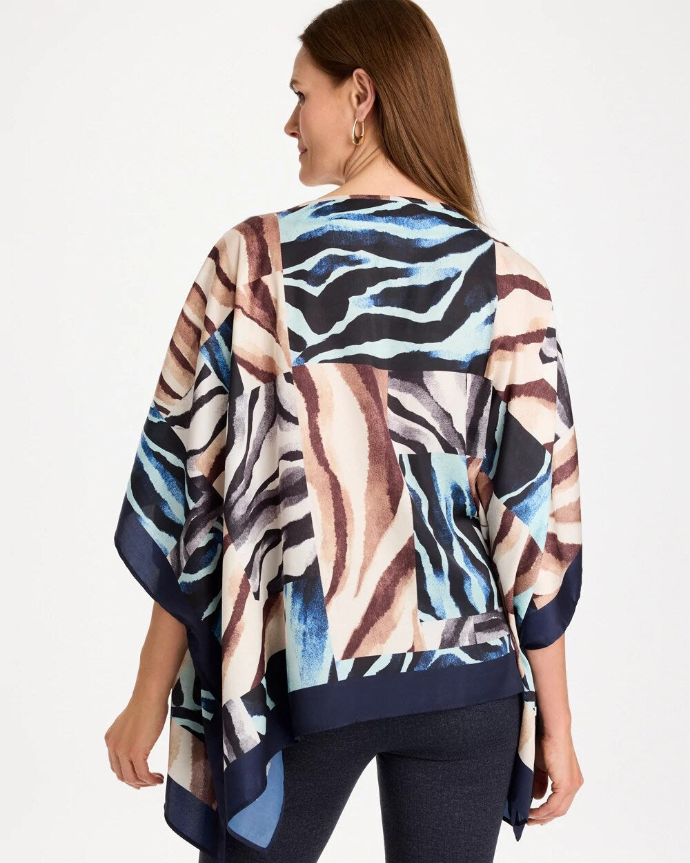 Zebra Zing Printed Poncho