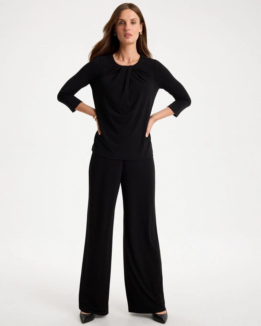 Travelers Knit Twist Front Top