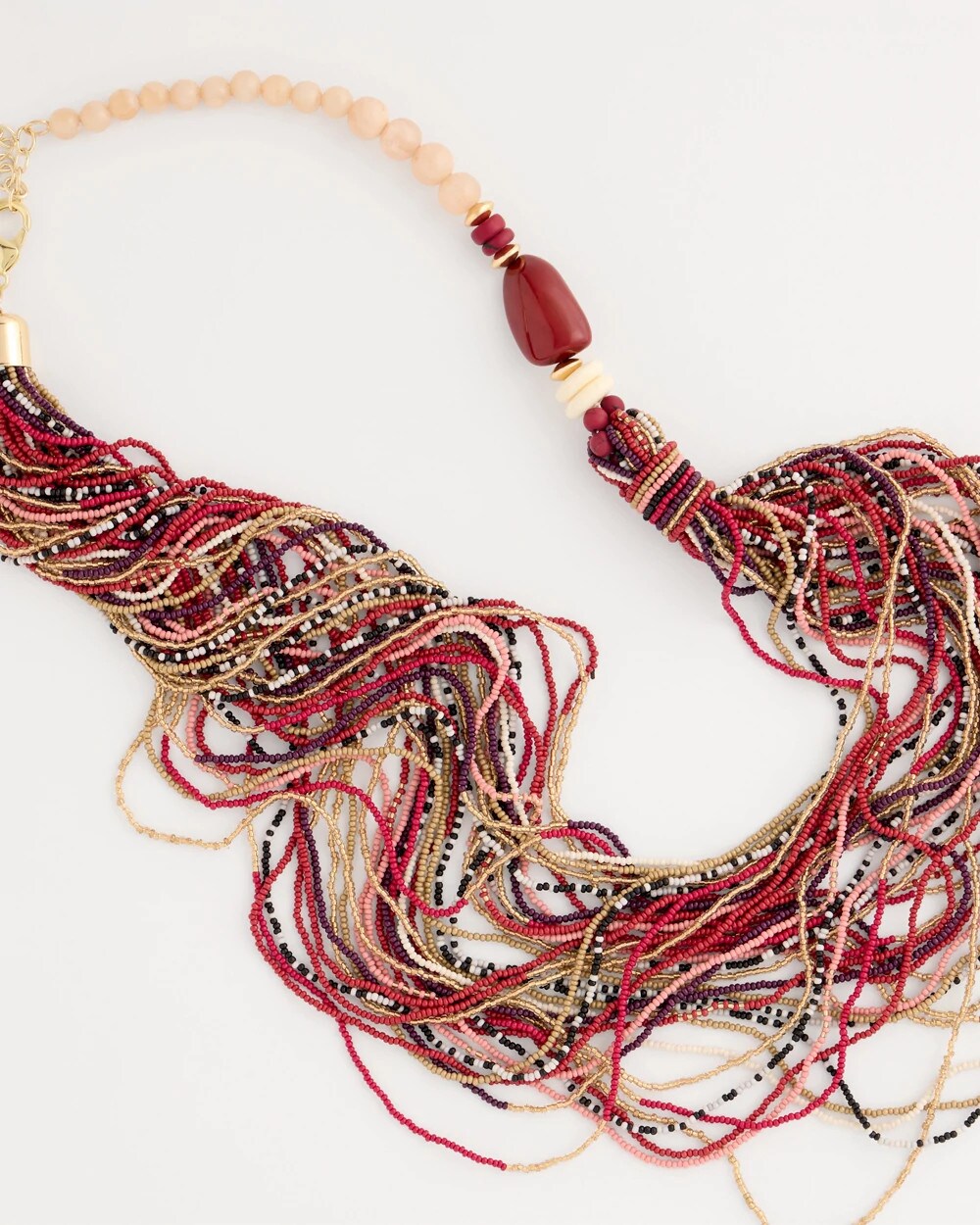 Mixed-Media Seed Bead Twisted Necklace