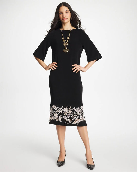 Travelers Border Kimono Sleeve Dress