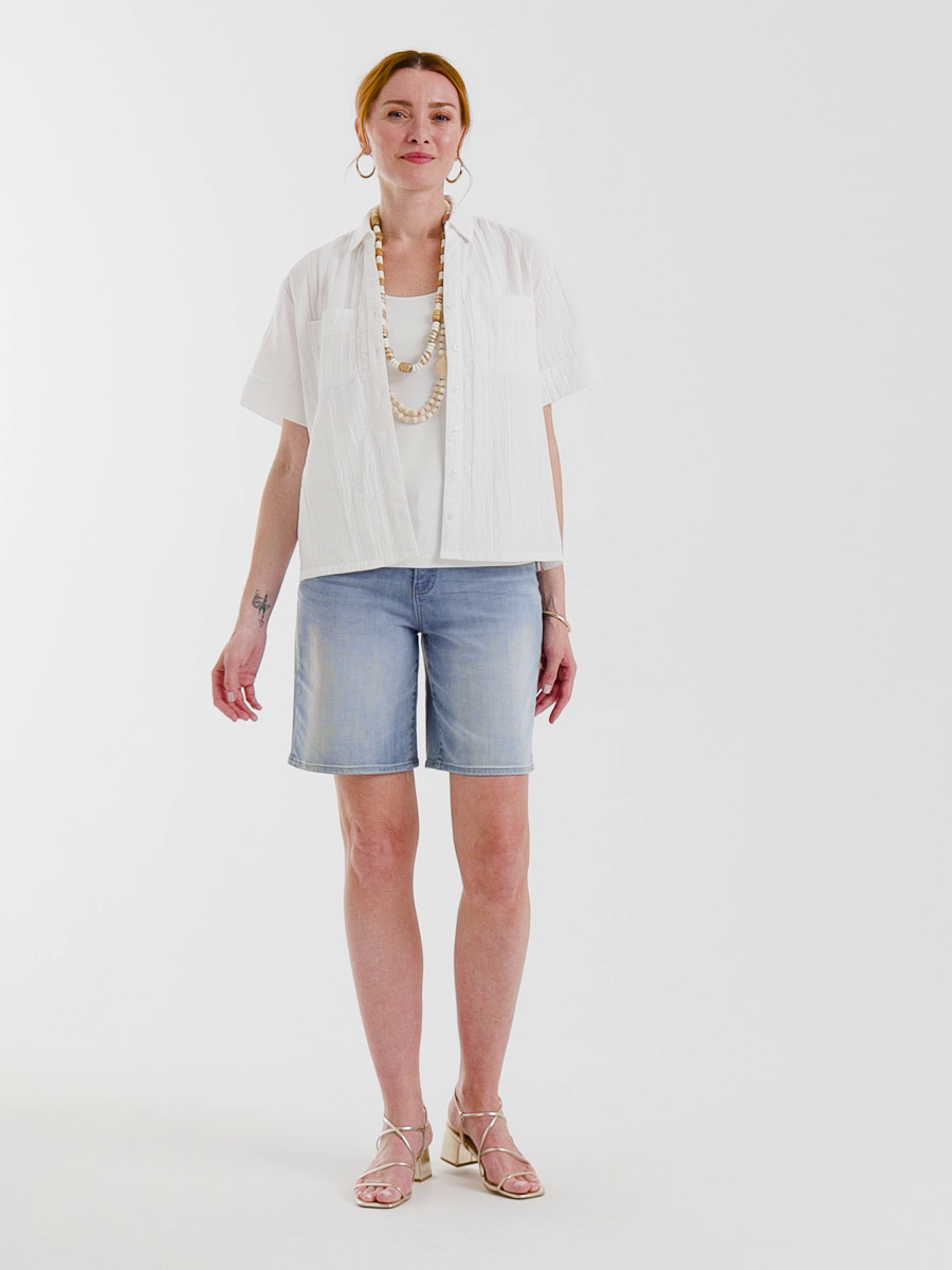 Cotton Gauze Camp Shirt