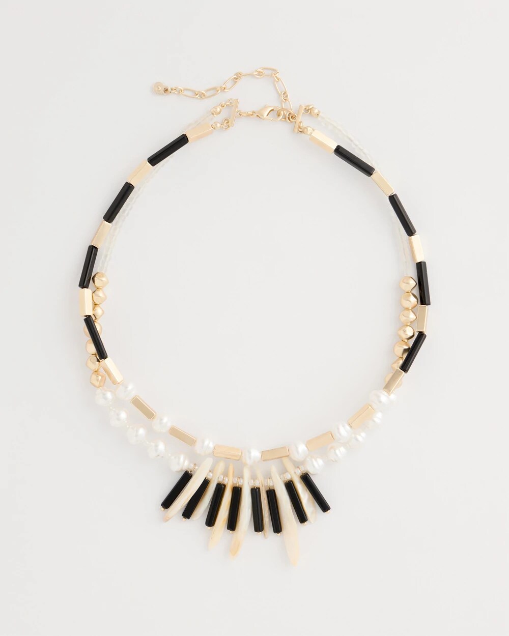 Beaded Charm Double-Strand Necklace