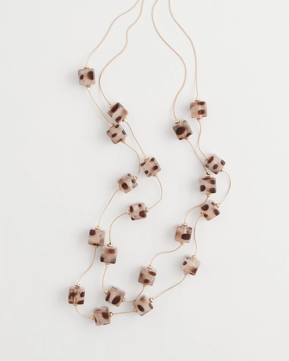Cubed Tortoise Double-Strand Necklace