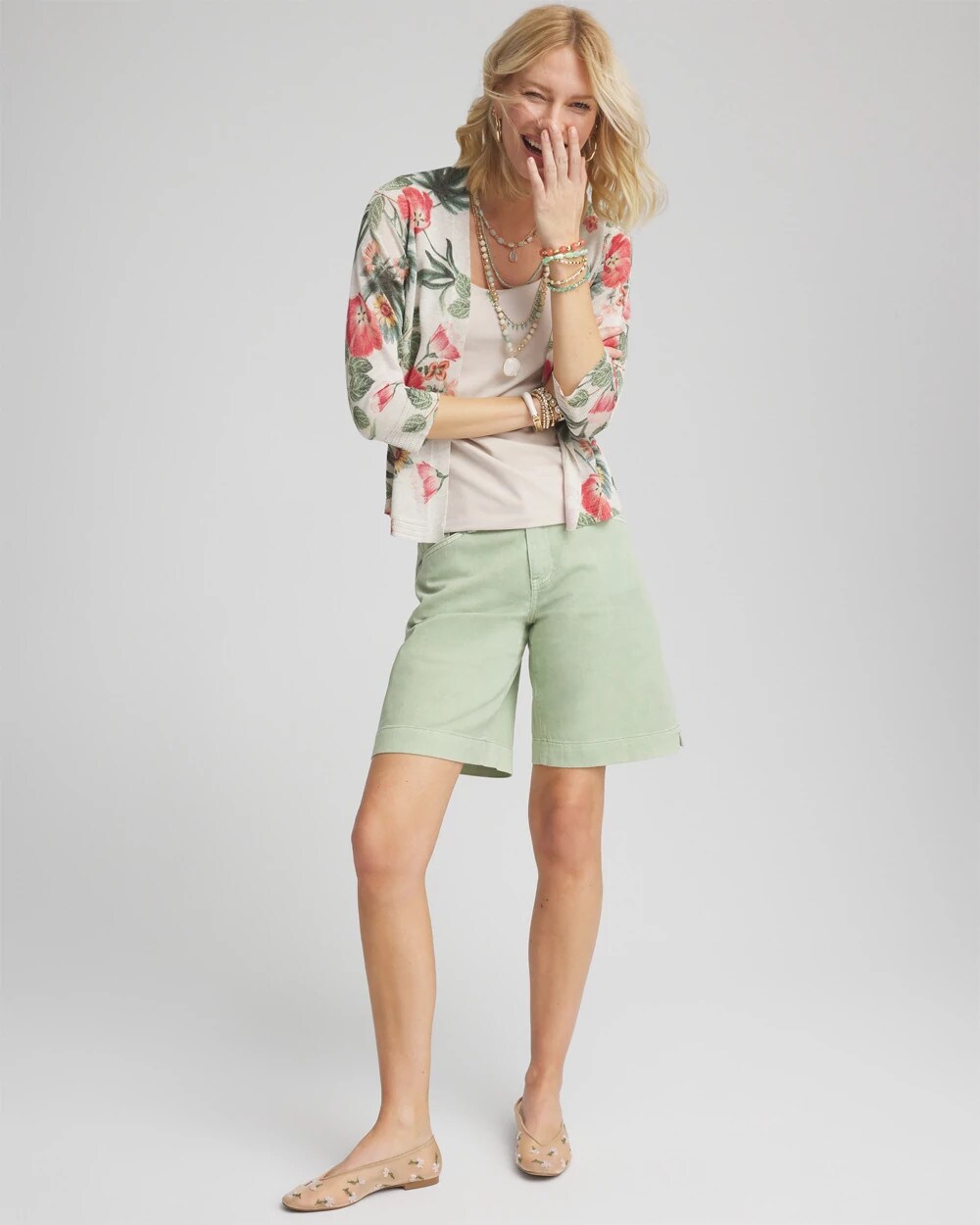 Spring Gardens Open-Front Cardigan