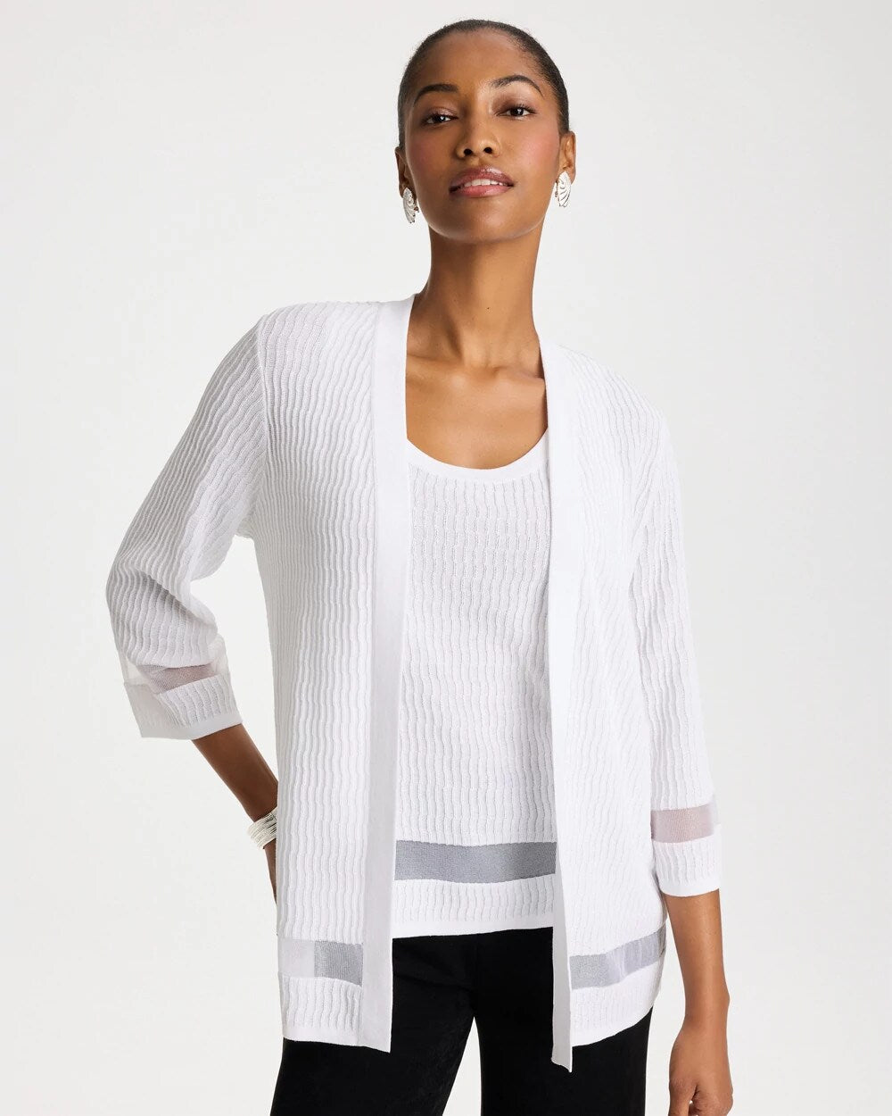 Travelers Sheer Stripe Cardigan