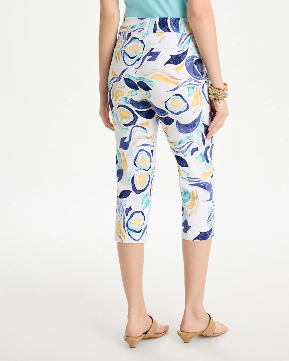 Brigitte Slim Handpainted Pull-On Capri
