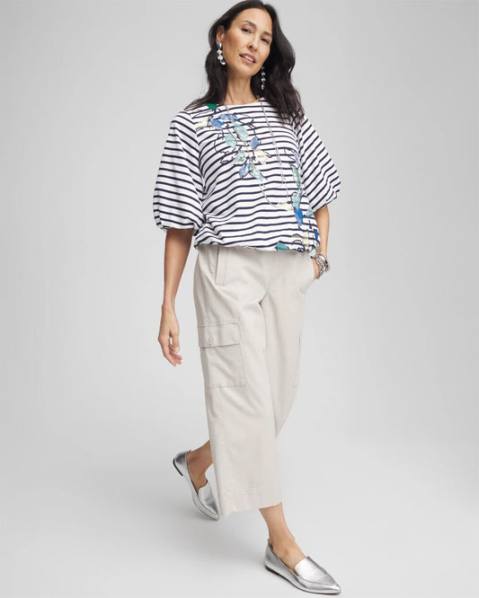 Cargo Straight Leg Cropped Pants