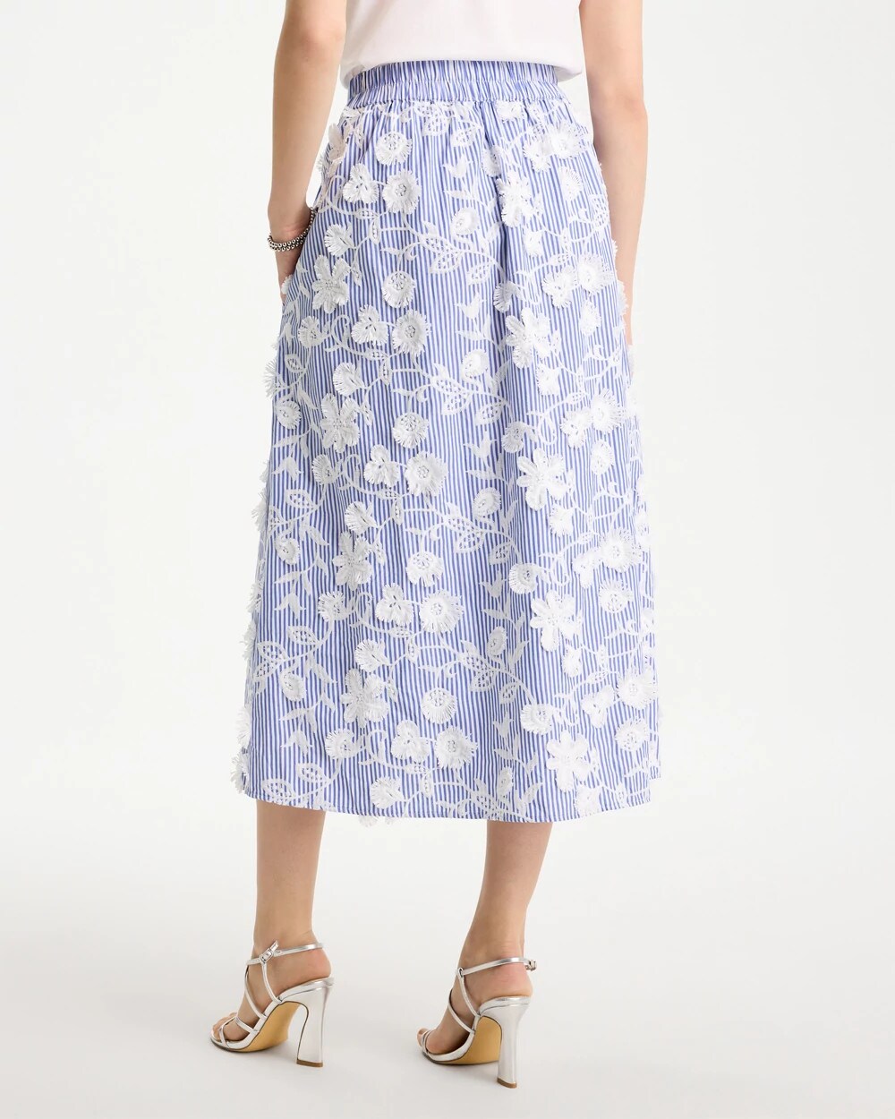 Cotton Embroidered Floral Skirt