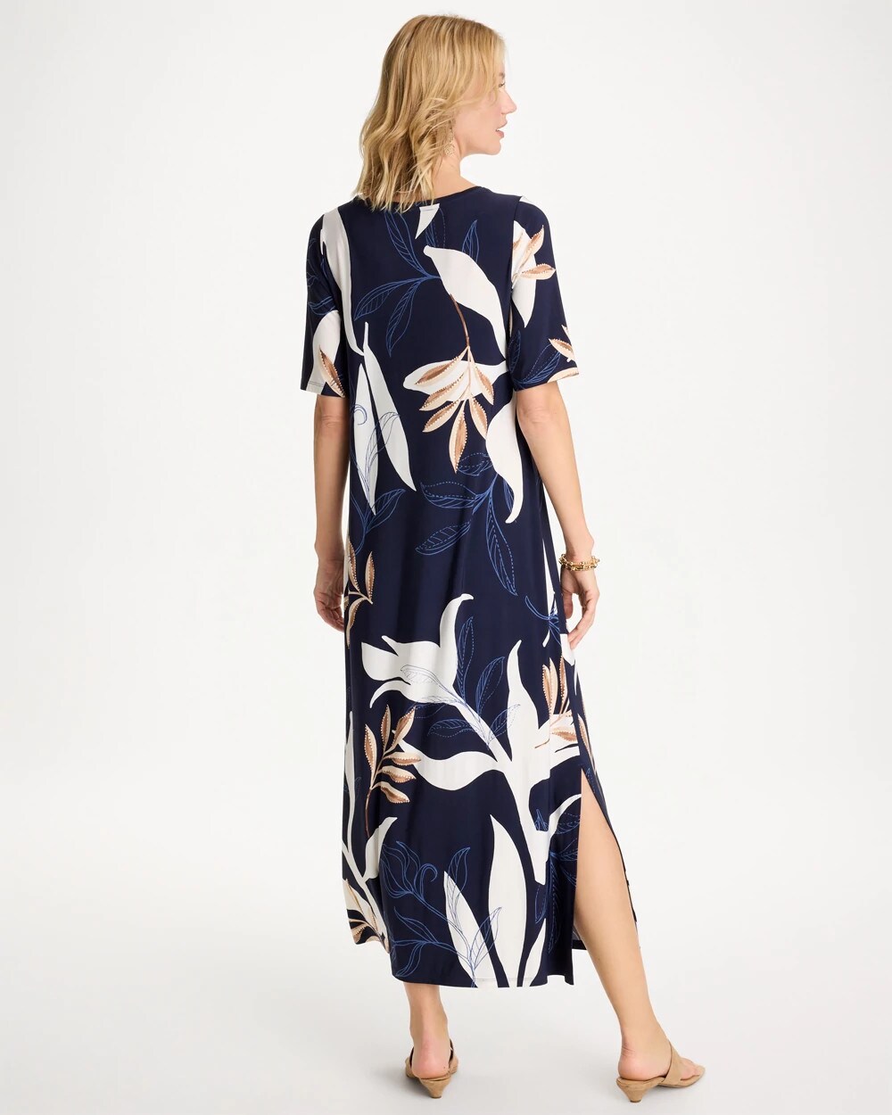 Printed Jersey Knit Column Dress