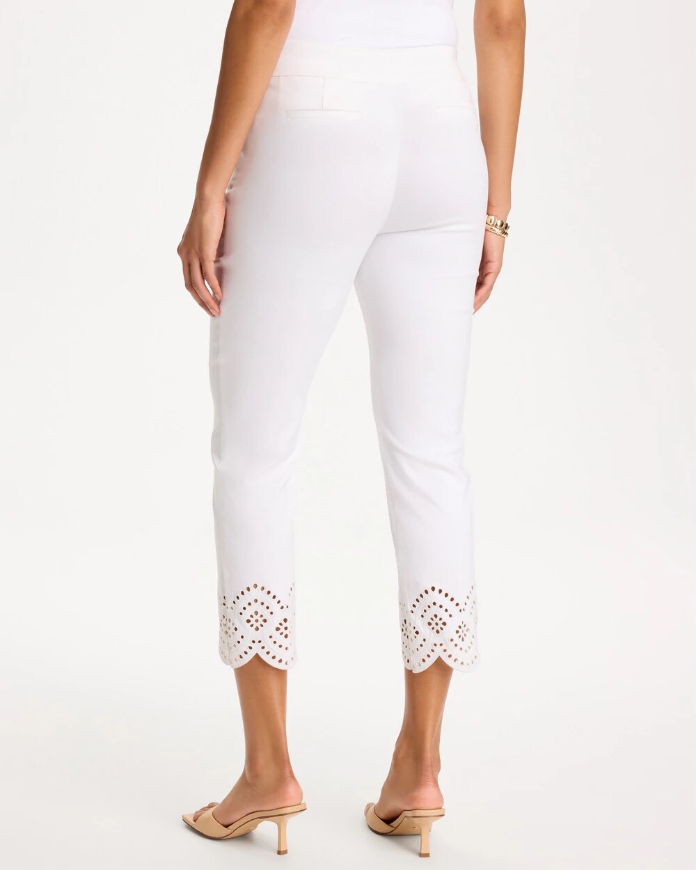 Brigitte Slim Scalloped Ankle Pants