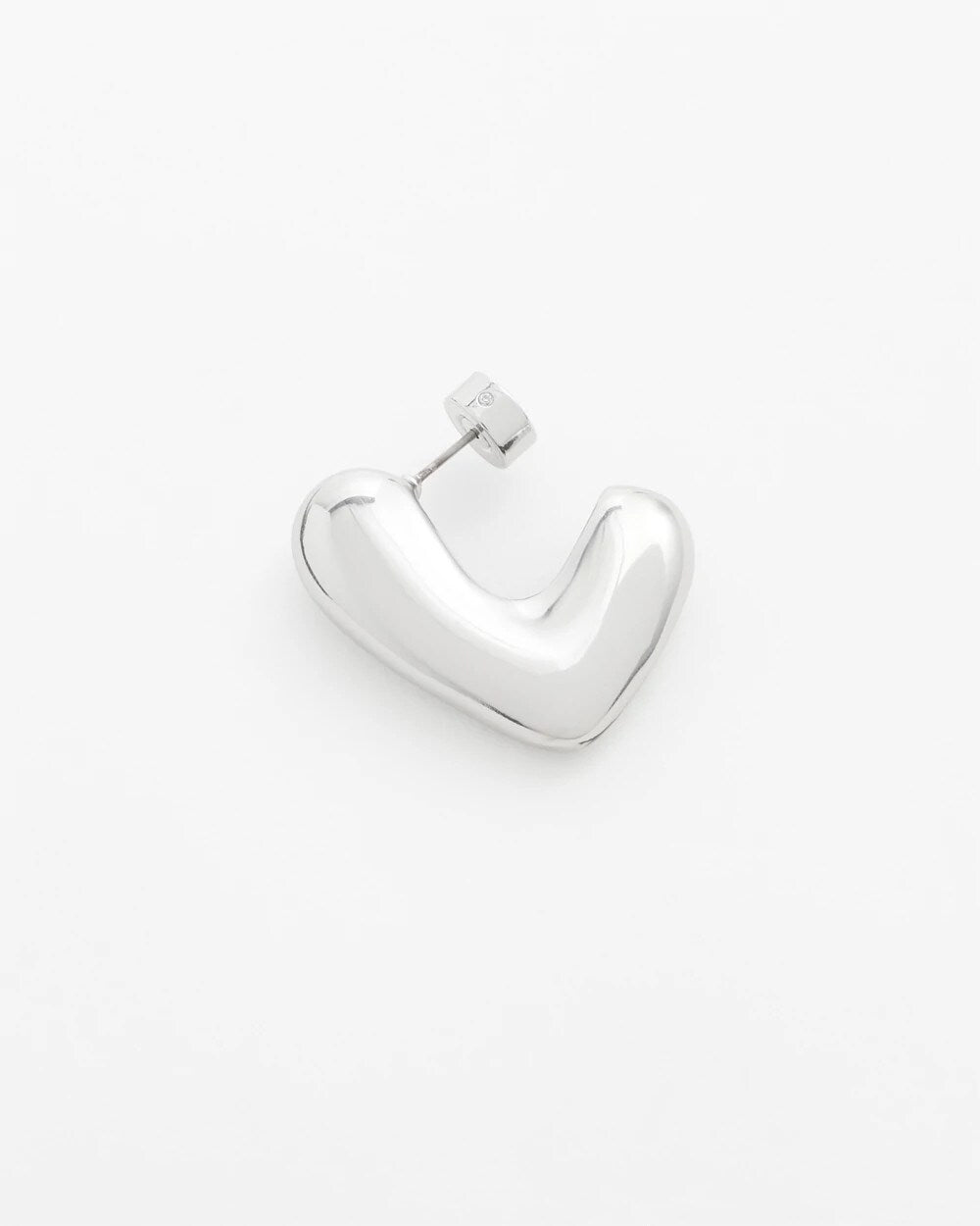 No Droop Silver Tone Mini Hoops