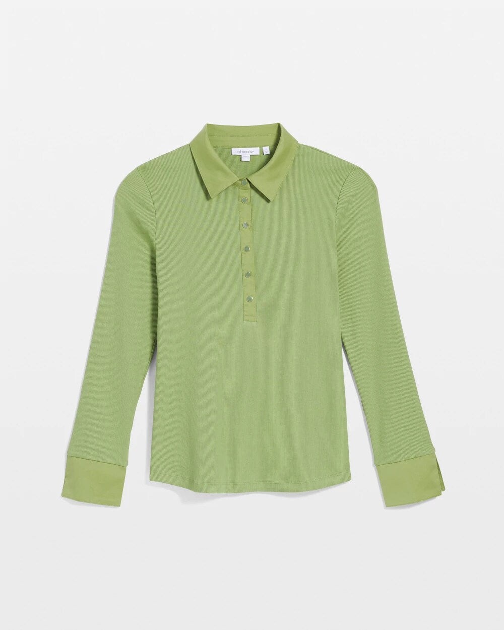 Knit Woven Mix Rib Henley