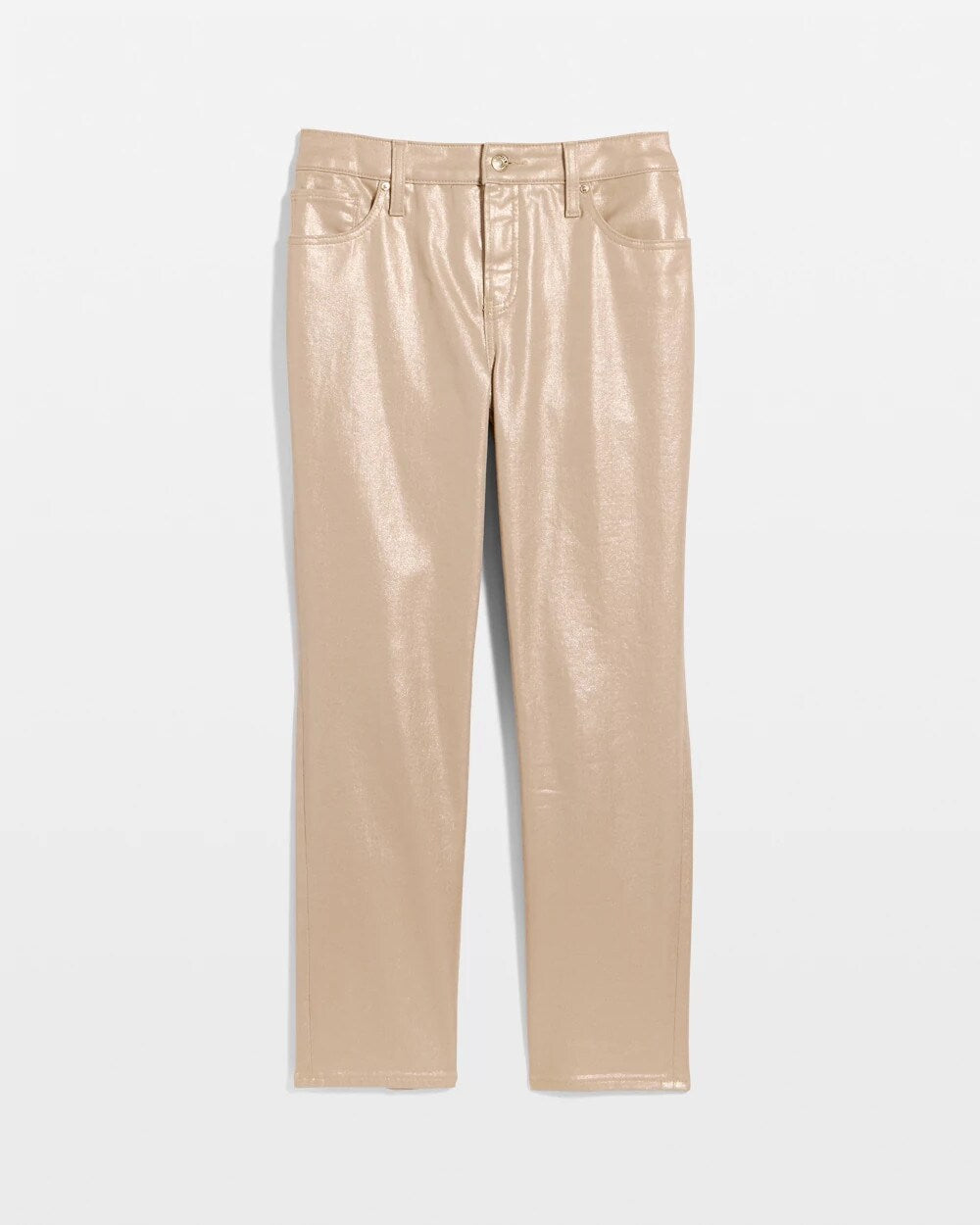 Girlfriend Slim Coated Crop Jeans