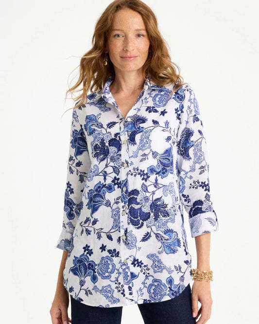 No Iron Linen Bloom Shirt