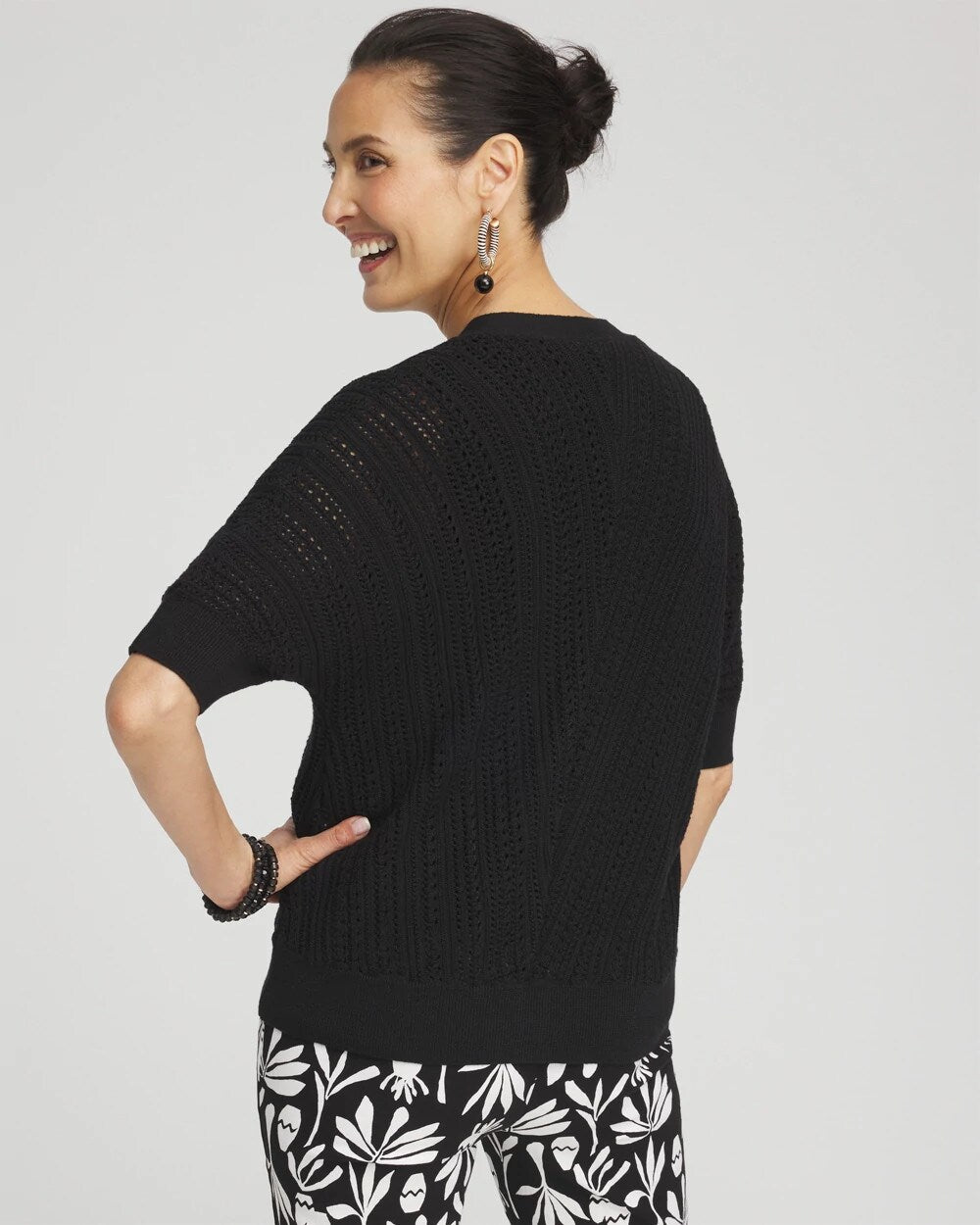 Dolman Pointelle Cardigan